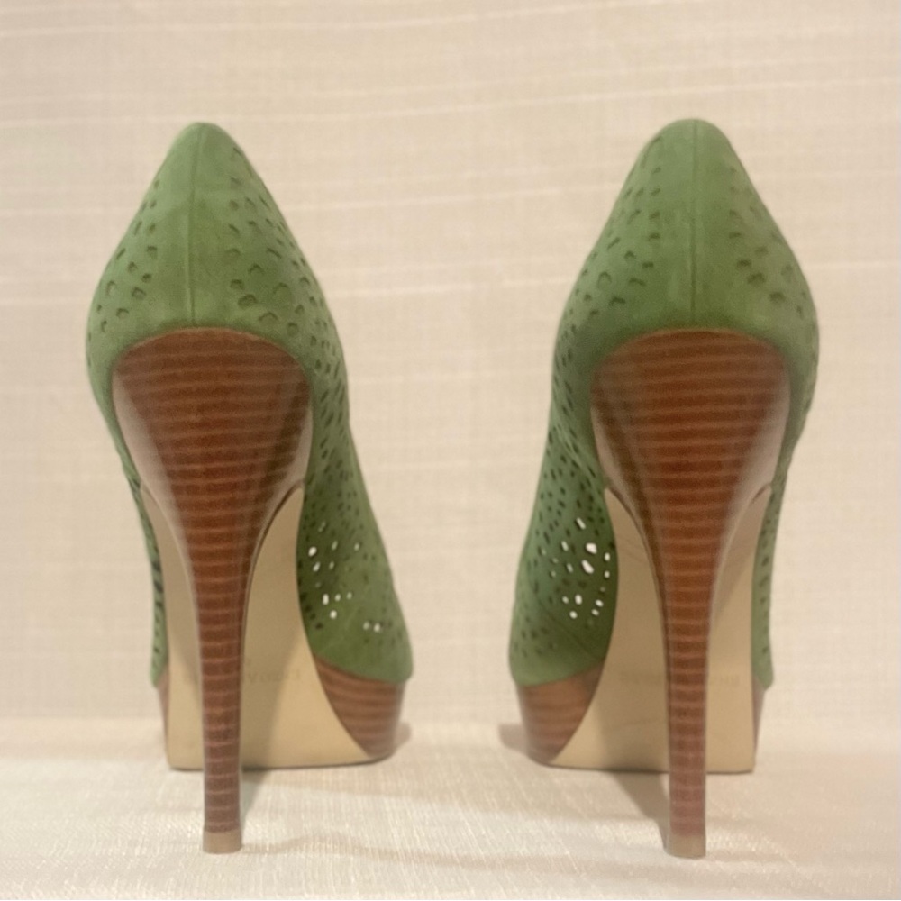 EA Sully Perforated Suede Platform Pump - Picture 6 of 13